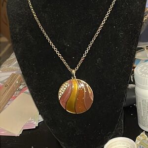 ❤️5 for $15 Elegant Gold and Brown Pendant Necklace